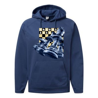 Chess Pieces Performance Fleece Hoodie