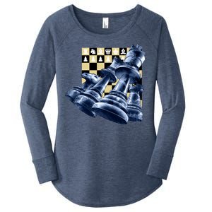 Chess Pieces Women's Perfect Tri Tunic Long Sleeve Shirt