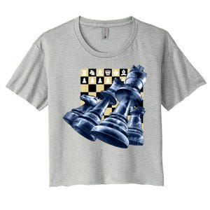 Chess Pieces Women's Crop Top Tee