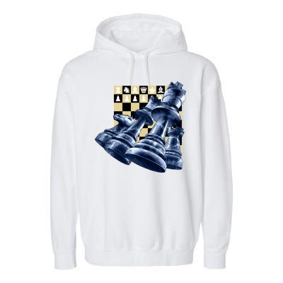 Chess Pieces Garment-Dyed Fleece Hoodie