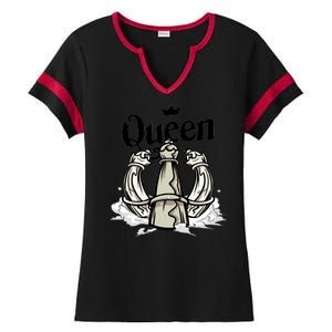 Chess Queen Ladies Halftime Notch Neck Tee