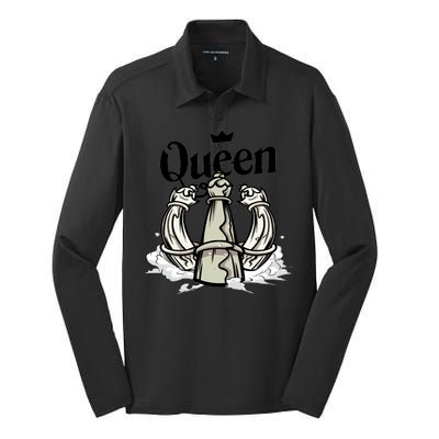 Chess Queen Silk Touch Performance Long Sleeve Polo