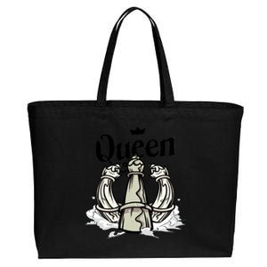 Chess Queen Cotton Canvas Jumbo Tote