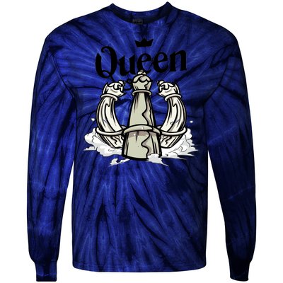 Chess Queen Tie-Dye Long Sleeve Shirt