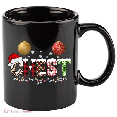 Chest Holiday Festive Christmas 11oz C Handle Ceramic Mug