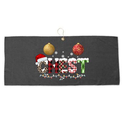 Chest Holiday Festive Christmas Large Microfiber Waffle Golf Towel