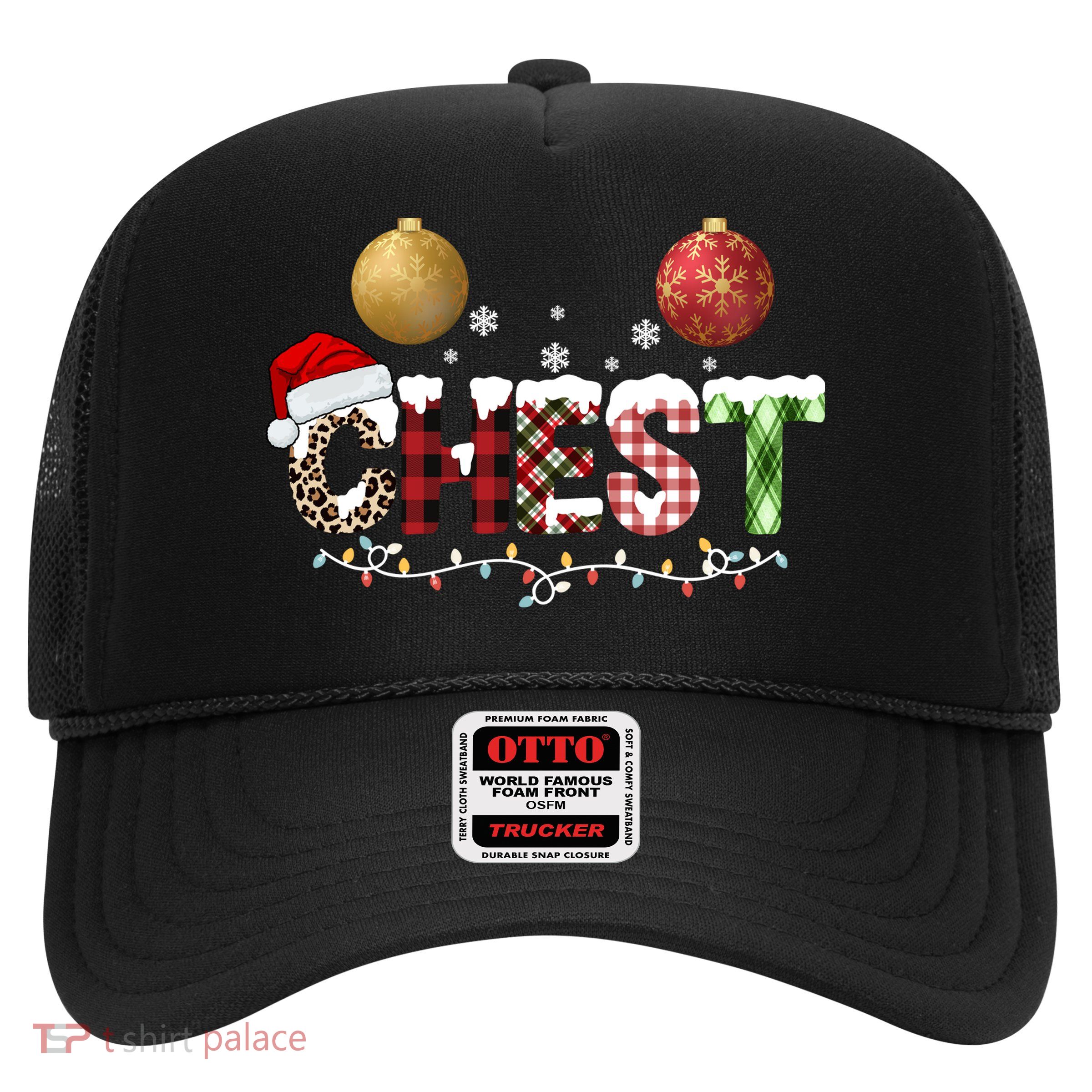 Chest Holiday Festive Christmas Trucker Hat