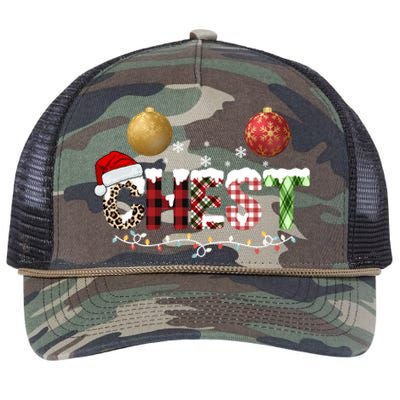 Chest Holiday Festive Christmas Retro Rope Trucker Hat Cap