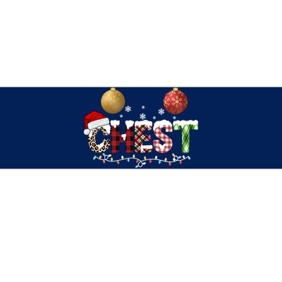 Chest Holiday Festive Christmas Bumper Sticker