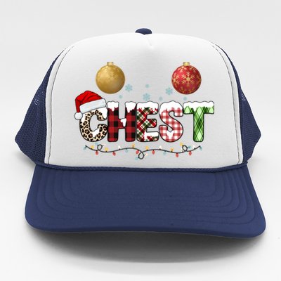 Chest Holiday Festive Christmas Trucker Hat