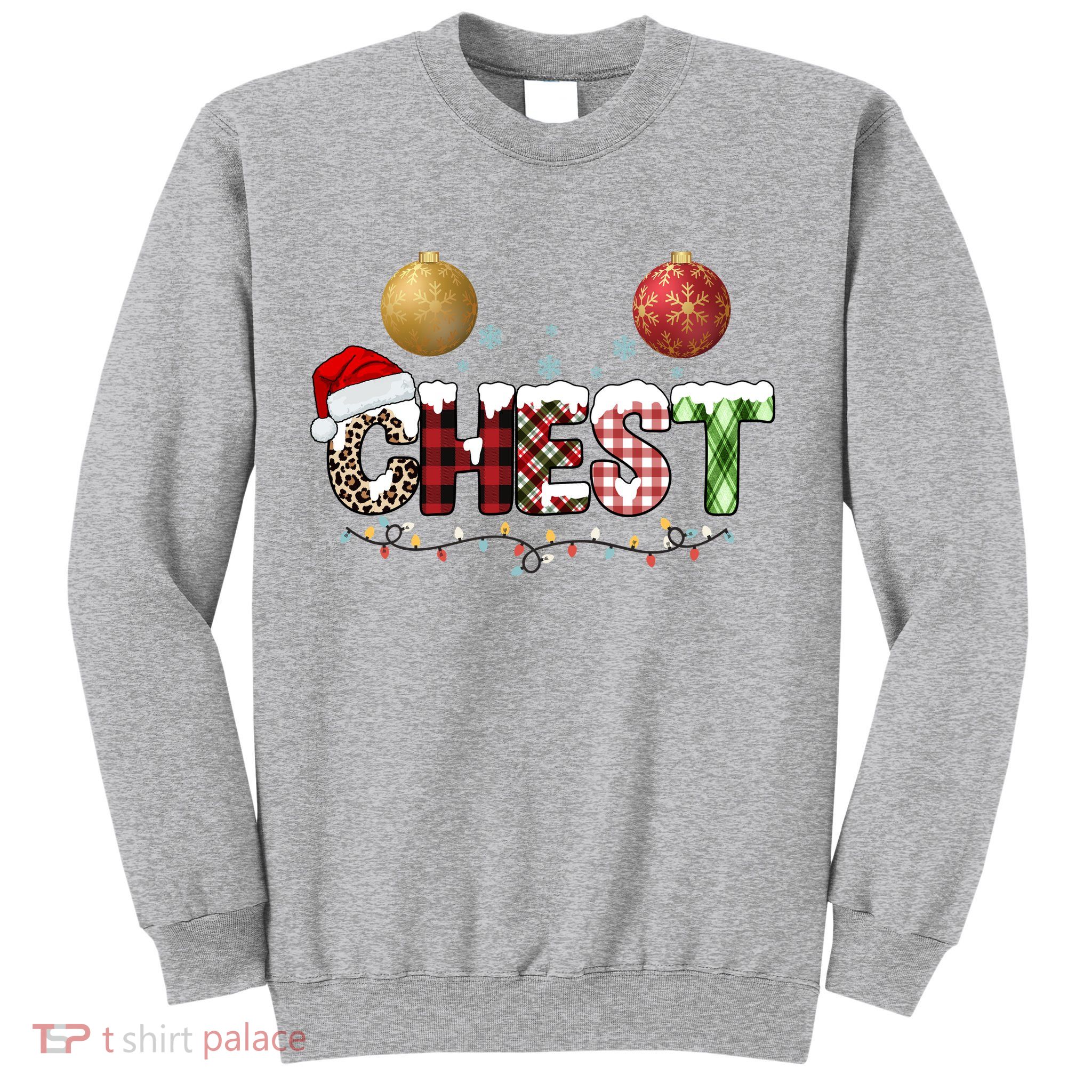 Chest Holiday Festive Christmas Sweatshirt