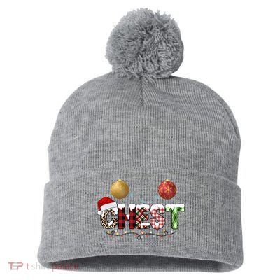Chest Holiday Festive Christmas Pom Pom 12in Knit Beanie