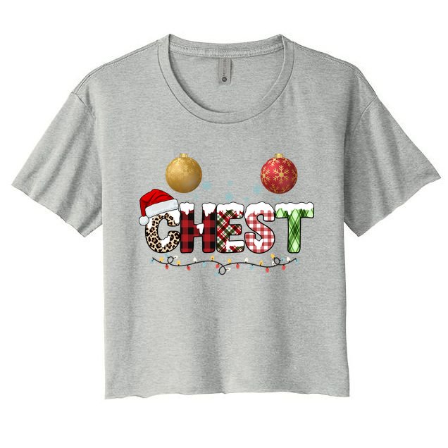 Chest Holiday Festive Christmas Crop Top