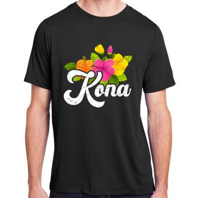 Cute Hibiscus Flower Summer Vacation Hawaii Kona Beach Gift Adult ChromaSoft Performance T-Shirt