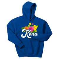 Cute Hibiscus Flower Summer Vacation Hawaii Kona Beach Gift Kids Hoodie