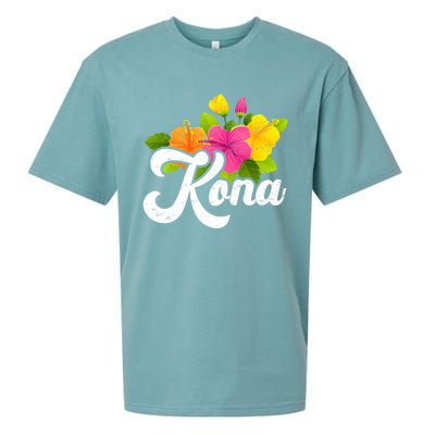 Cute Hibiscus Flower Summer Vacation Hawaii Kona Beach Gift Sueded Cloud Jersey T-Shirt