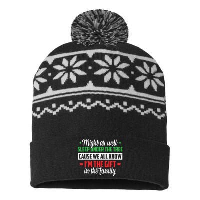 Christmas Humor Favorite Person Funny Christmas USA-Made Snowflake Beanie