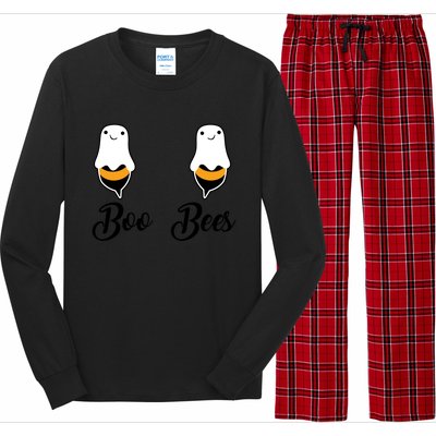 Cool Halloween Funny Gift Boo Bees Gift Long Sleeve Pajama Set