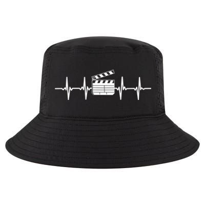 Clapperboard Heartbeat Funny Ekg Filmmaker Film Lover Gift Cool Comfort Performance Bucket Hat