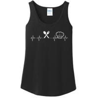 Chef Heartbeat Funny Culinary Chef Gift Cooking Lover TShirt Ladies Essential Tank