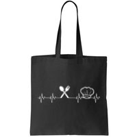 Chef Heartbeat Funny Culinary Chef Gift Cooking Lover TShirt Tote Bag