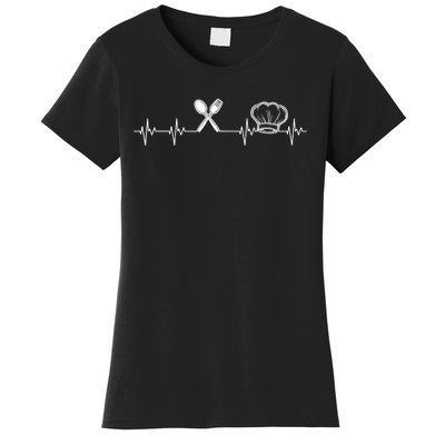 Chef Heartbeat Funny Culinary Chef Gift Cooking Lover TShirt Women's T-Shirt