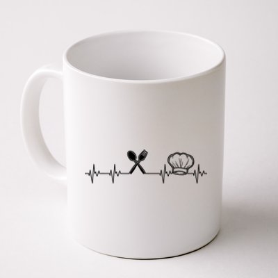 Chef Heartbeat Funny Culinary Chef Gift Cooking Lover TShirt Coffee Mug