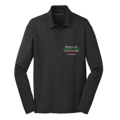 Christmas Humor Favorite Person Funny Christmas Silk Touch Performance Long Sleeve Polo