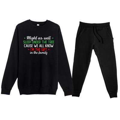 Christmas Humor Favorite Person Funny Christmas Premium Crewneck Sweatsuit Set