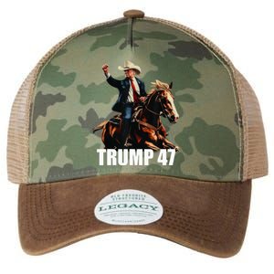 Cow Hat For Trump 2024 Horses Cow Women Trump 4 47 Legacy Tie Dye Trucker Hat