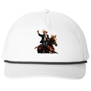 Cow Hat For Trump 2024 Horses Cow Women Trump 4 47 Snapback Five-Panel Rope Hat