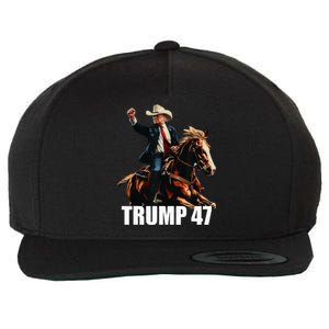 Cow Hat For Trump 2024 Horses Cow Women Trump 4 47 Wool Snapback Cap