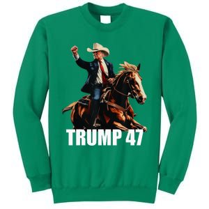 Cow Hat For Trump 2024 Horses Cow Women Trump 4 47 Sweatshirt