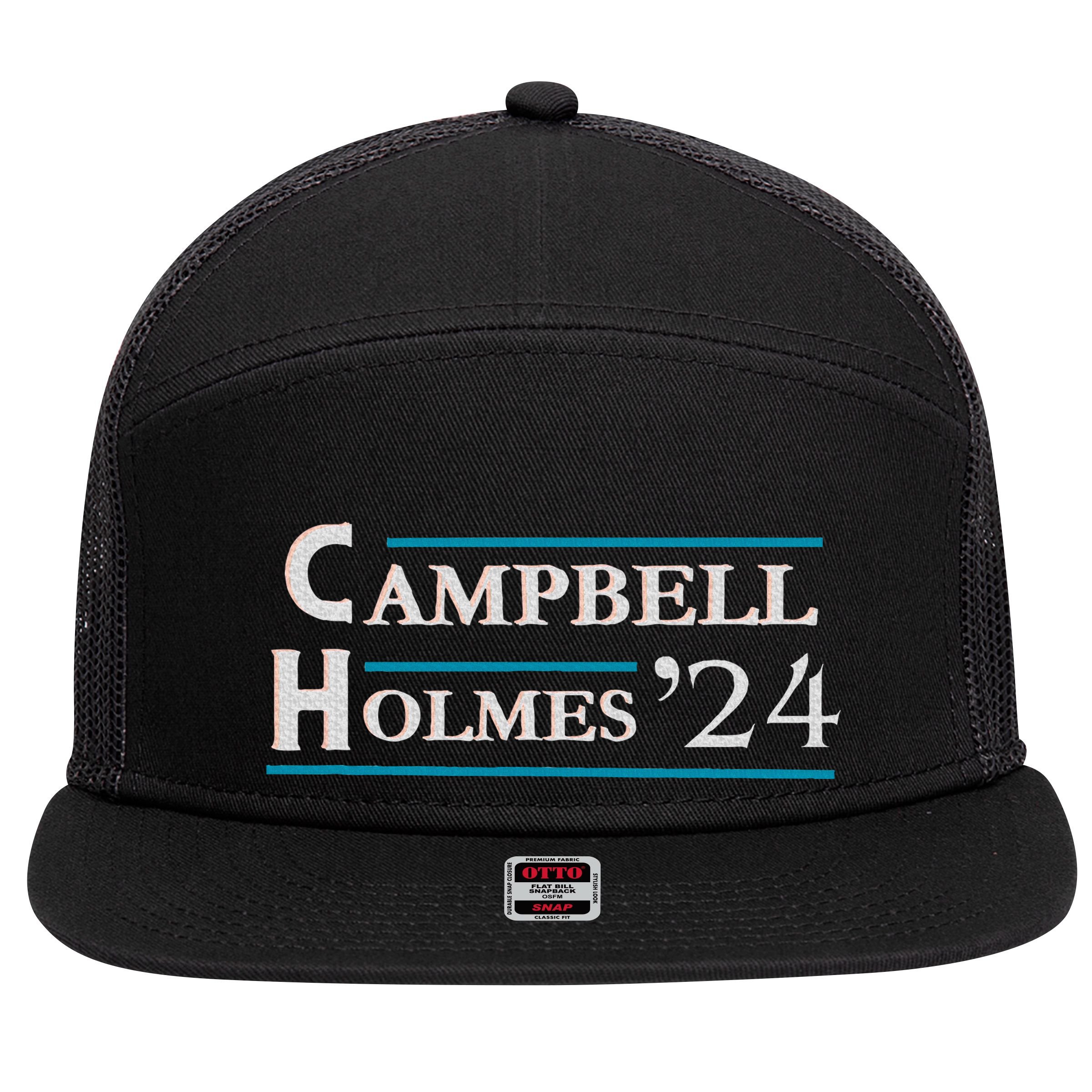 Campbell Holmes For President 7 Panel Mesh Trucker Snapback Hat