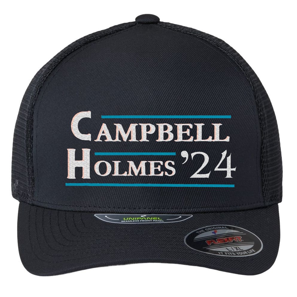 Campbell Holmes For President Flexfit Unipanel Trucker Cap