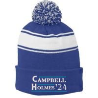 Campbell Holmes For President Stripe Pom Pom Beanie