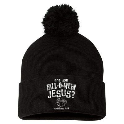 Christian Halloween Fall O Ween Jesus Pom Pom 12in Knit Beanie