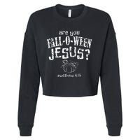 Christian Halloween Fall O Ween Jesus Cropped Pullover Crew