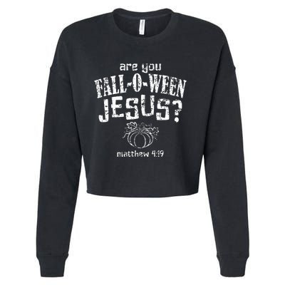 Christian Halloween Fall O Ween Jesus Cropped Pullover Crew