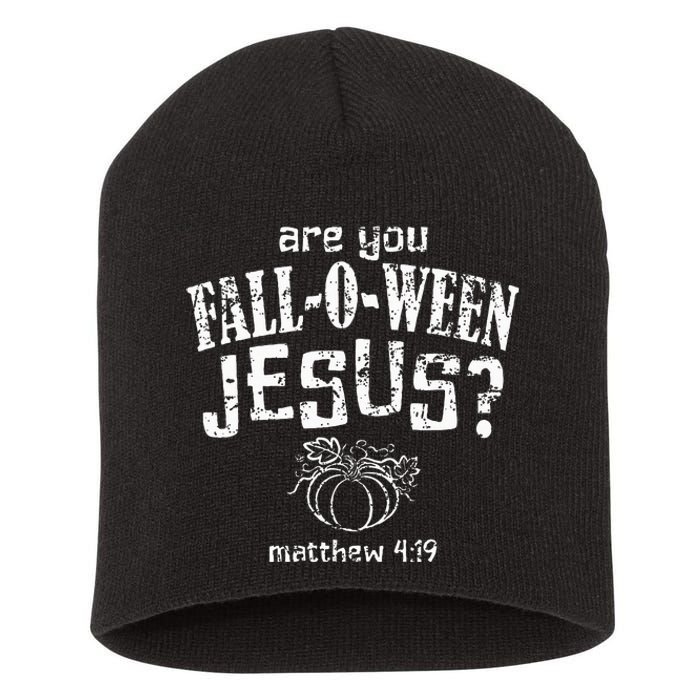 Christian Halloween Fall O Ween Jesus Short Acrylic Beanie