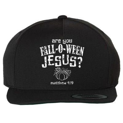 Christian Halloween Fall O Ween Jesus Wool Snapback Cap