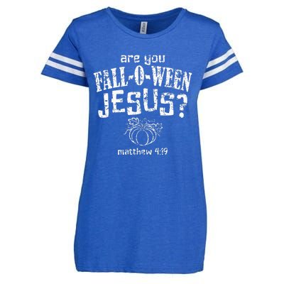 Christian Halloween Fall O Ween Jesus Enza Ladies Jersey Football T-Shirt