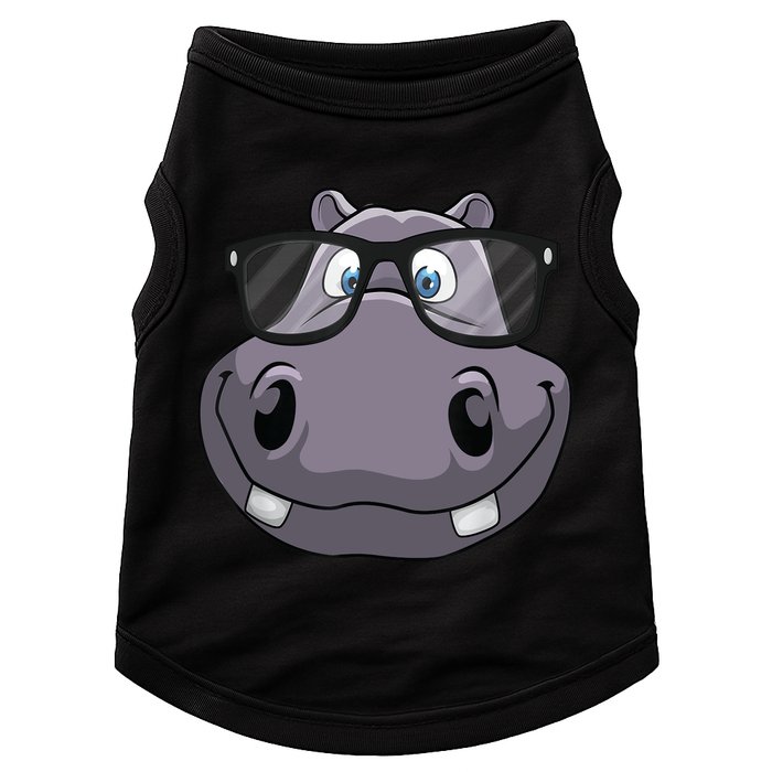 Cool Hippo For Reading Hippopotamus Zoo Doggie Tank