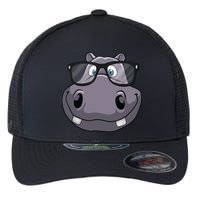 Cool Hippo For Reading Hippopotamus Zoo Flexfit Unipanel Trucker Cap
