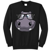 Cool Hippo For Reading Hippopotamus Zoo Sweatshirt