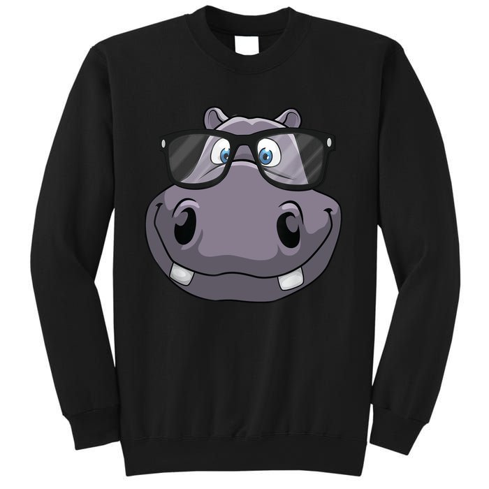 Cool Hippo For Reading Hippopotamus Zoo Sweatshirt