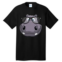 Cool Hippo For Reading Hippopotamus Zoo Tall T-Shirt