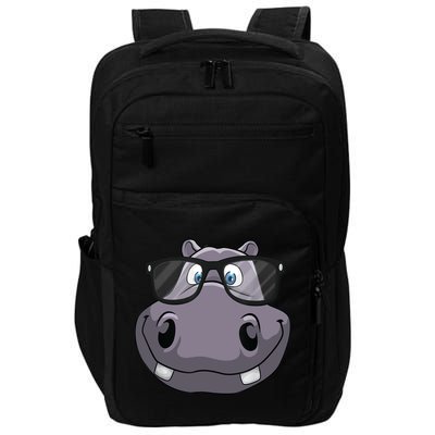 Cool Hippo For Reading Hippopotamus Zoo Impact Tech Backpack