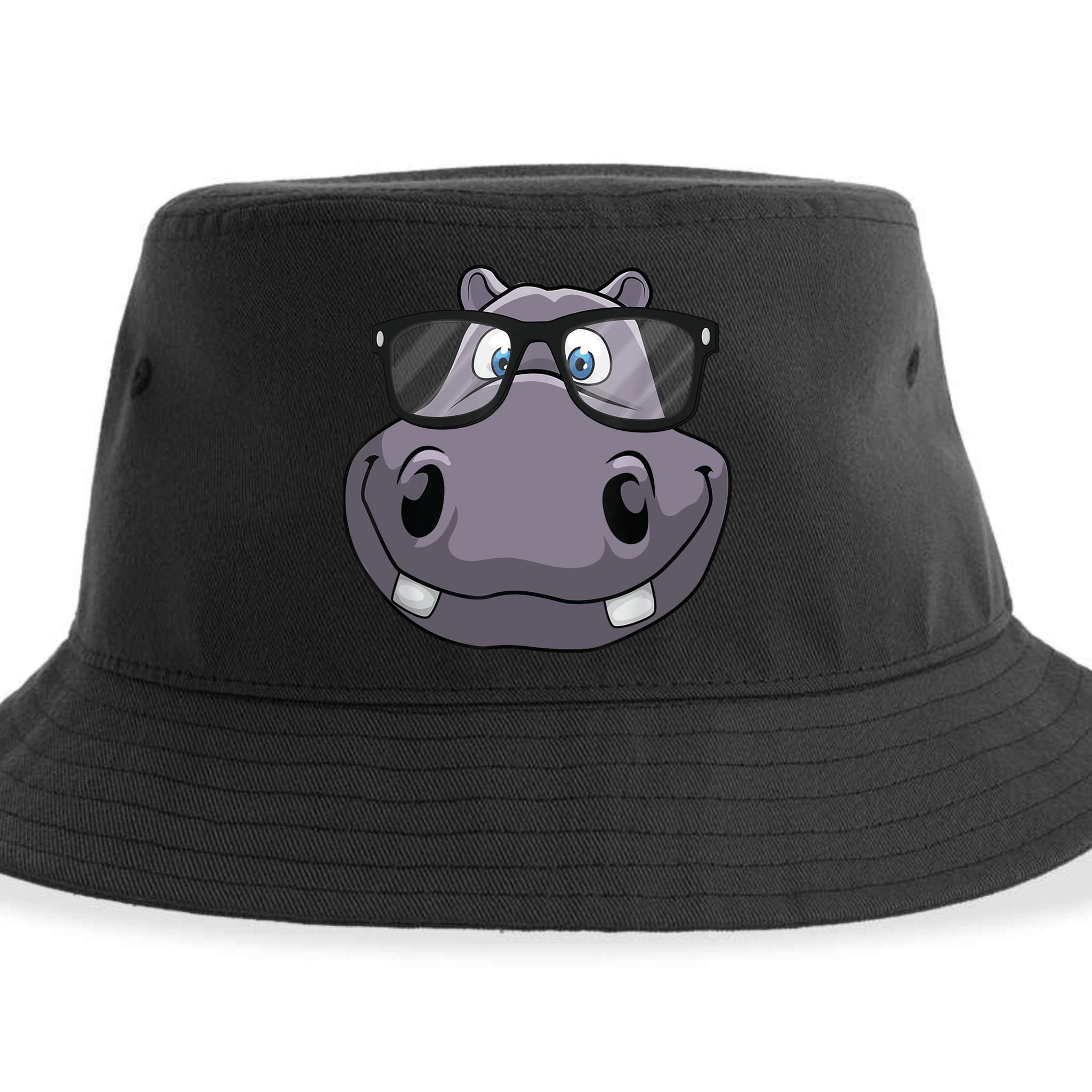 Cool Hippo For Reading Hippopotamus Zoo Sustainable Bucket Hat