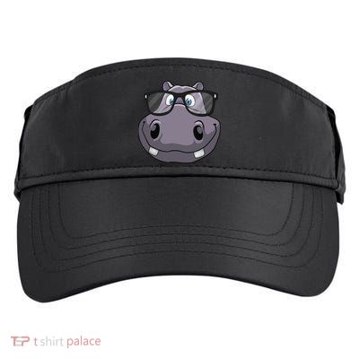 Cool Hippo For Reading Hippopotamus Zoo Adult Drive Performance Visor